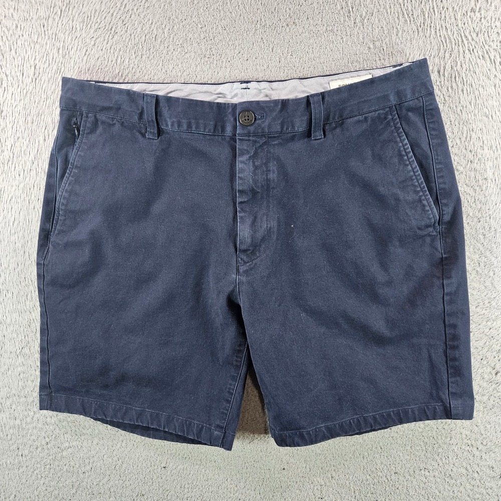 Bonobos Mens Standard Fit 4-Way Stretch Chino Shorts Navy Blue Size 34 7" Inseam